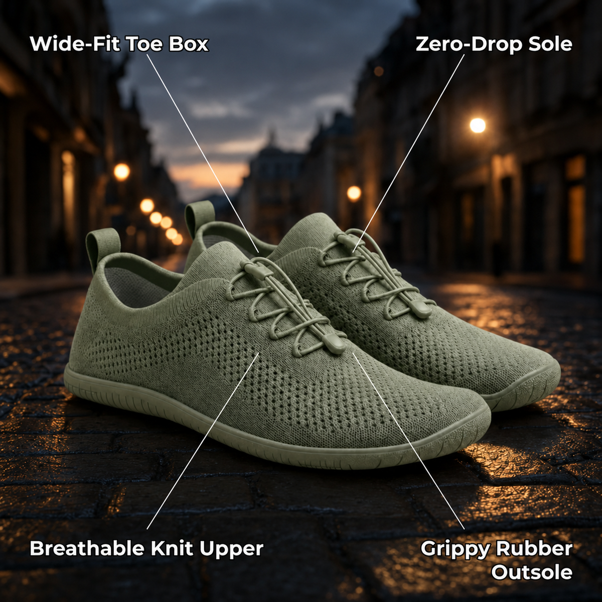 Stridova – Wide-Fit Barefoot Walking Shoes with Breathable Upper, Flexible Zero-Drop Sole & Grippy Outsole