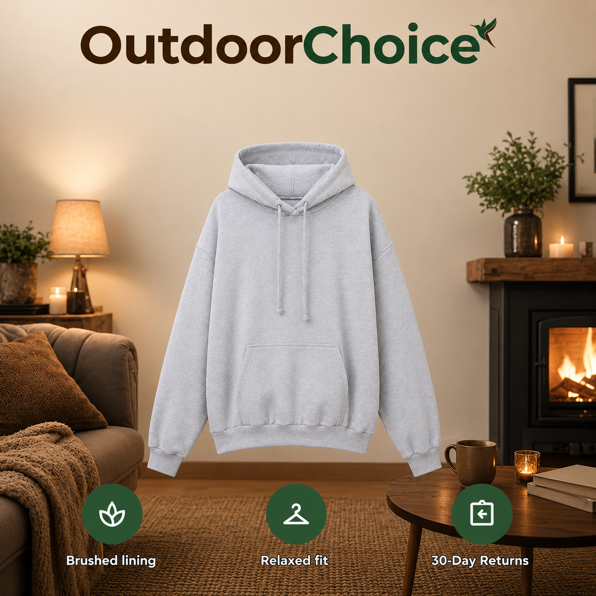 Hyggora – Women's Warm Hoodie with Soft Brushed Lining & Relaxed Everyday Fit