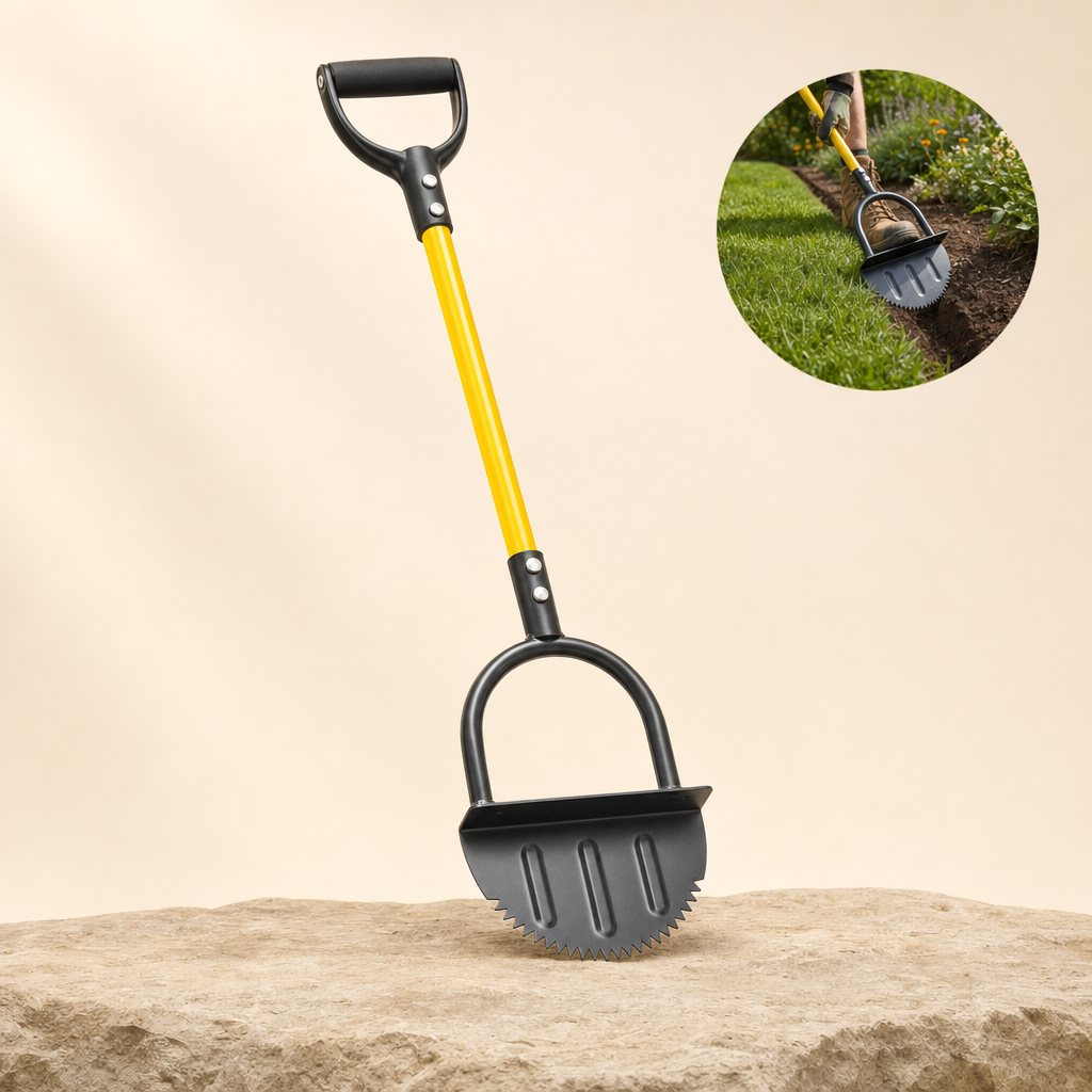 Edgora lawn edger - listing image with usage inset