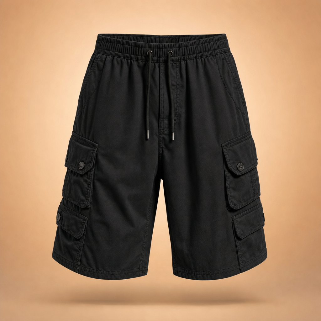 Roventa cargo shorts in Black