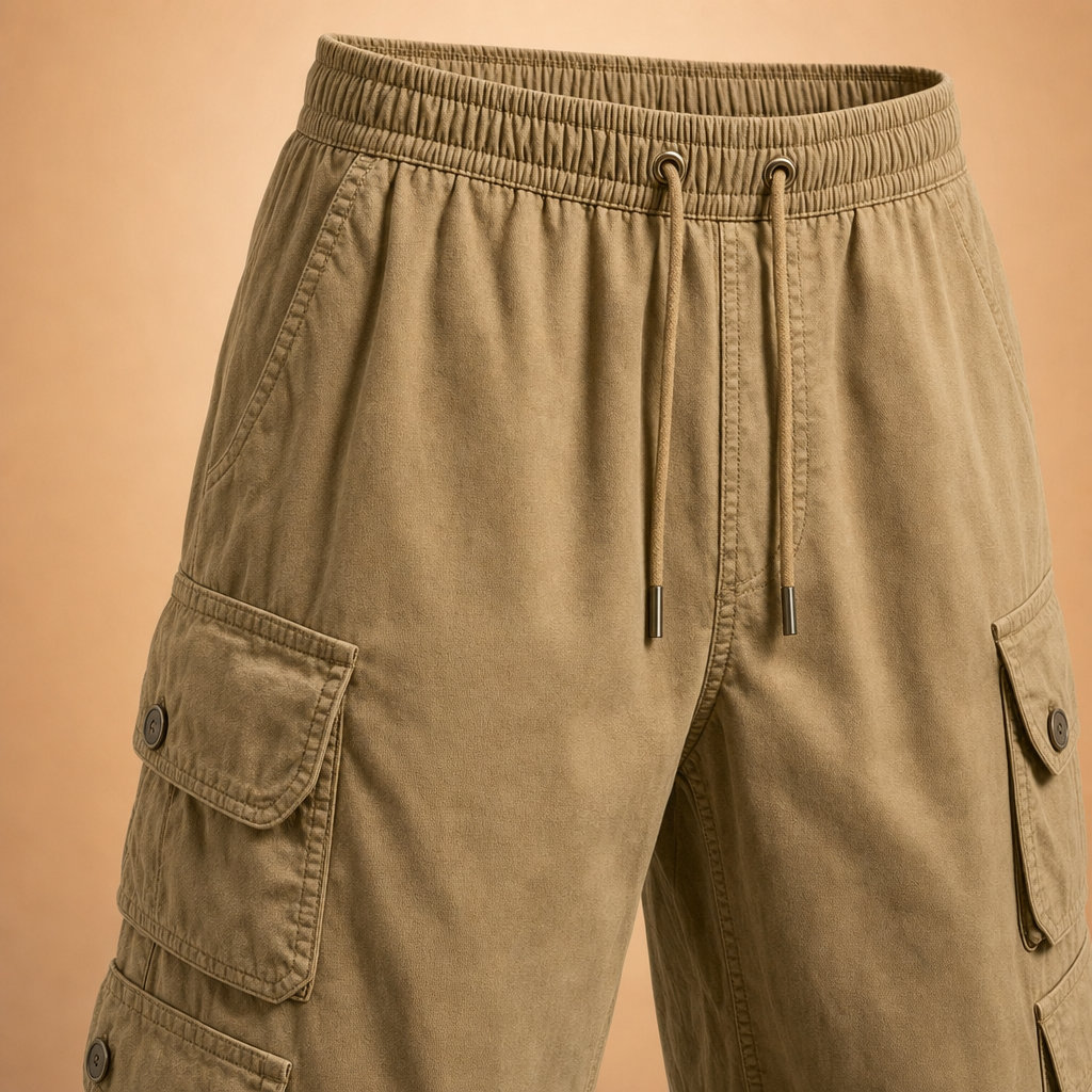 Roventa cargo shorts worn on trail