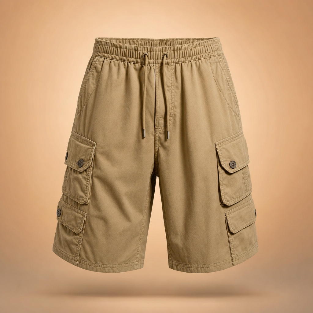 Roventa lightweight loose-fit cargo shorts hero