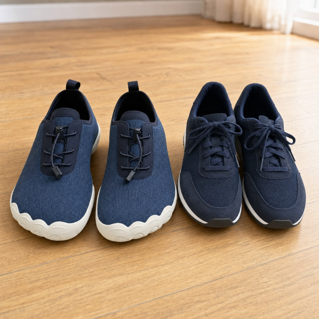Cramped shoes, tired feet