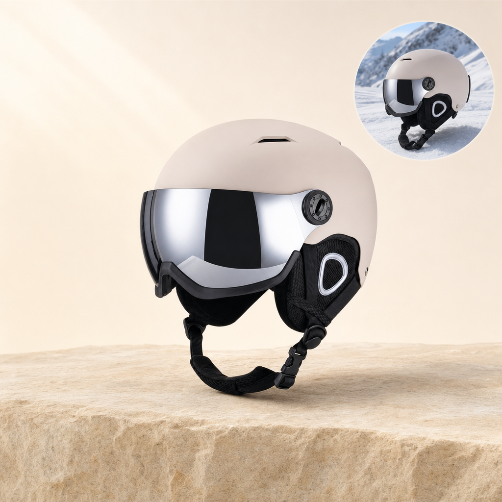 Glacix ski helmet in Beige