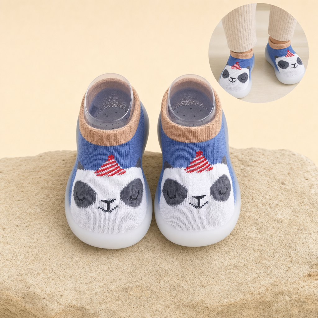 Cubbo baby barefoot shoes – Blue Panda design