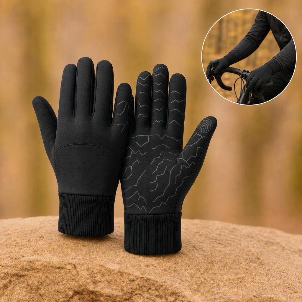 Thermix thermal cycling gloves in Black