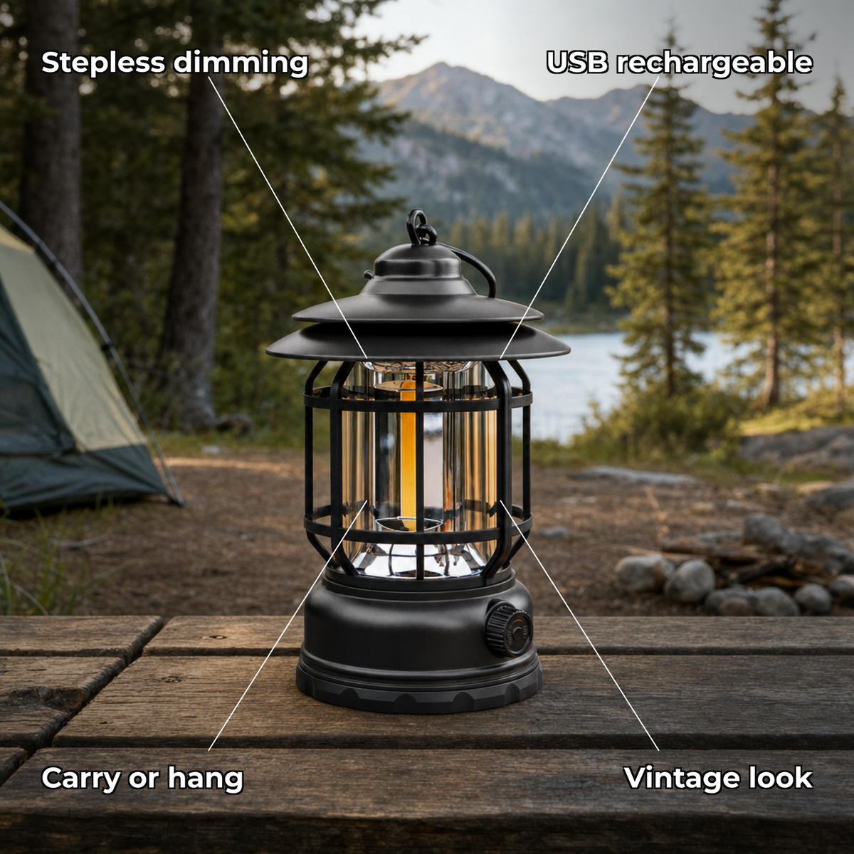 Glowva lantern features