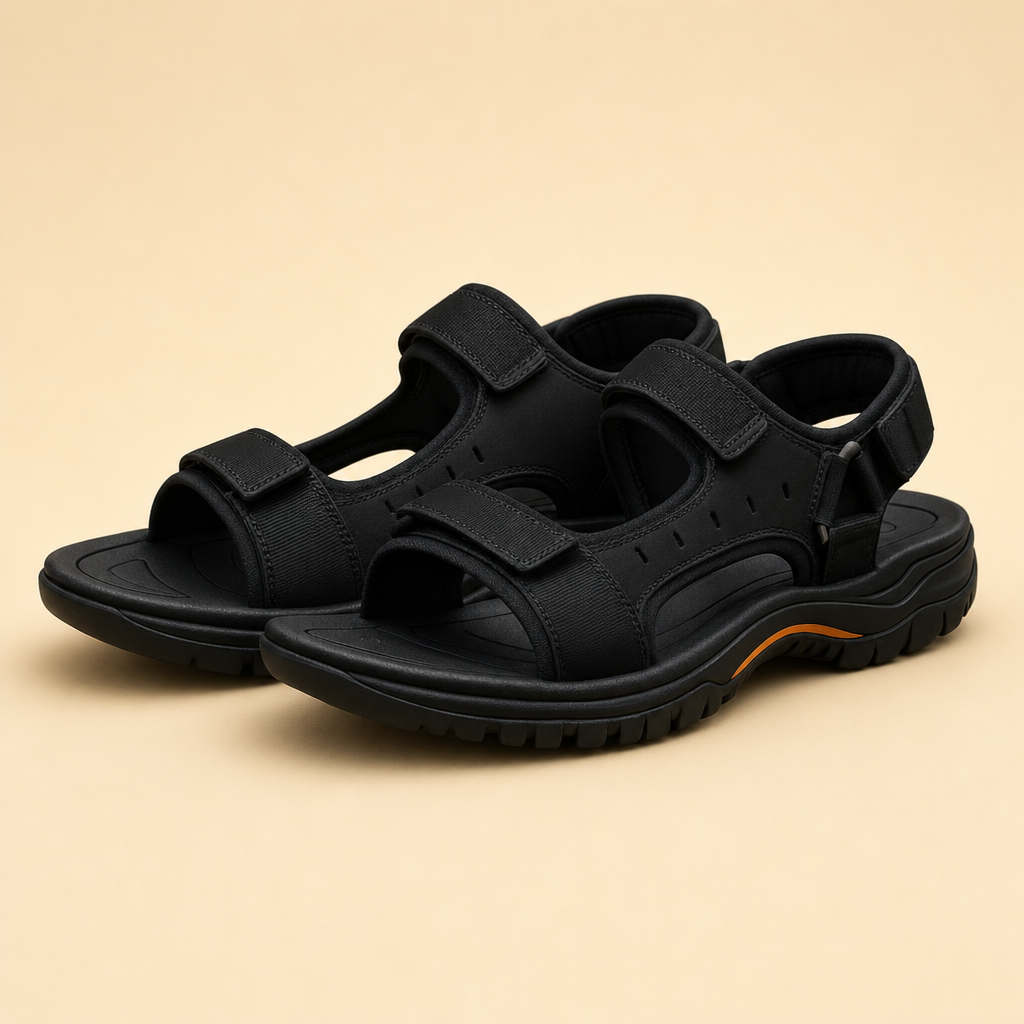 Cushora cushioned everyday sandals in black