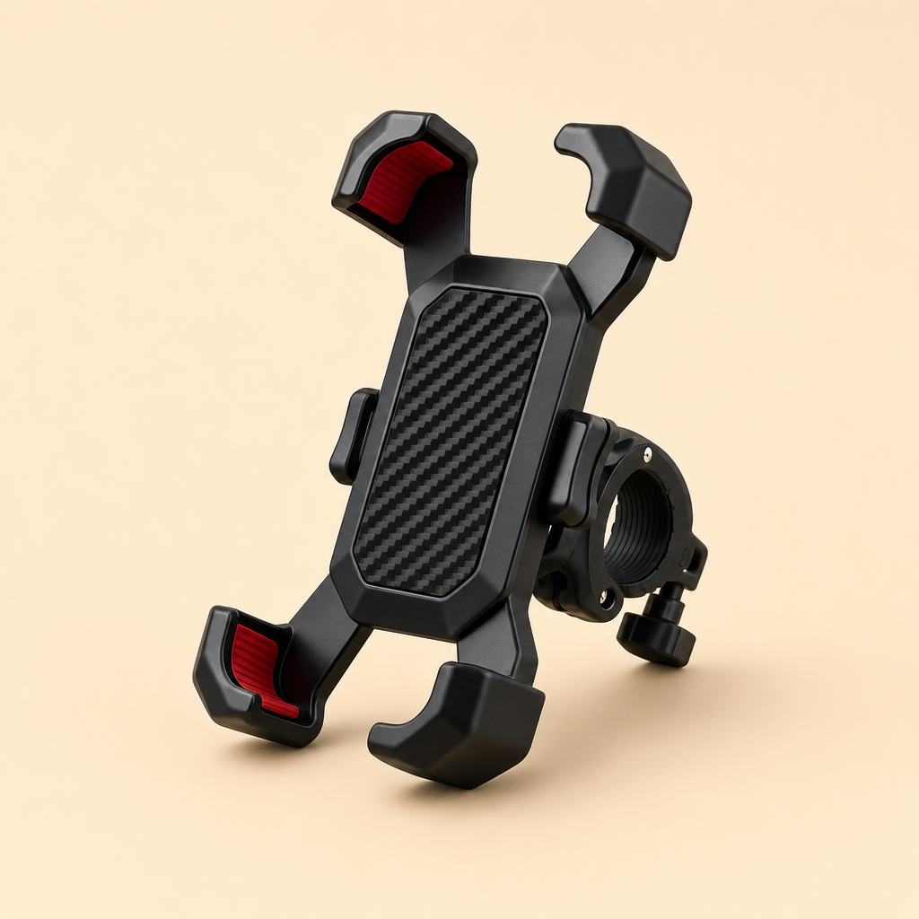 Mountix 360 bike phone mount on a warm studio backdrop