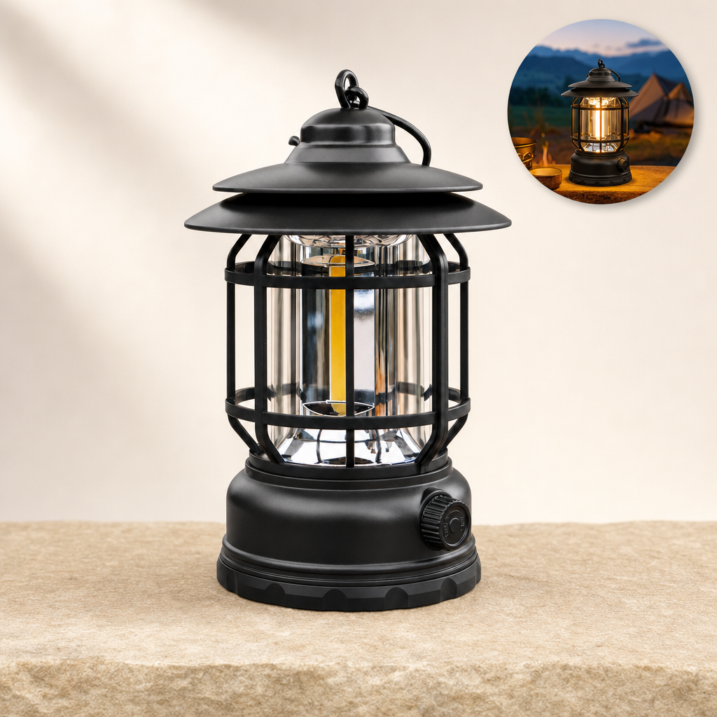 Glowva camping lantern black