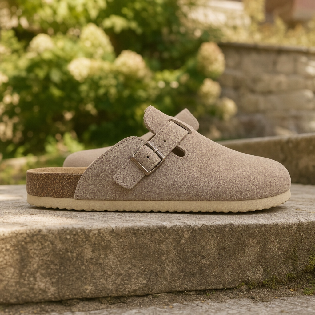 Real suede over a proper footbed