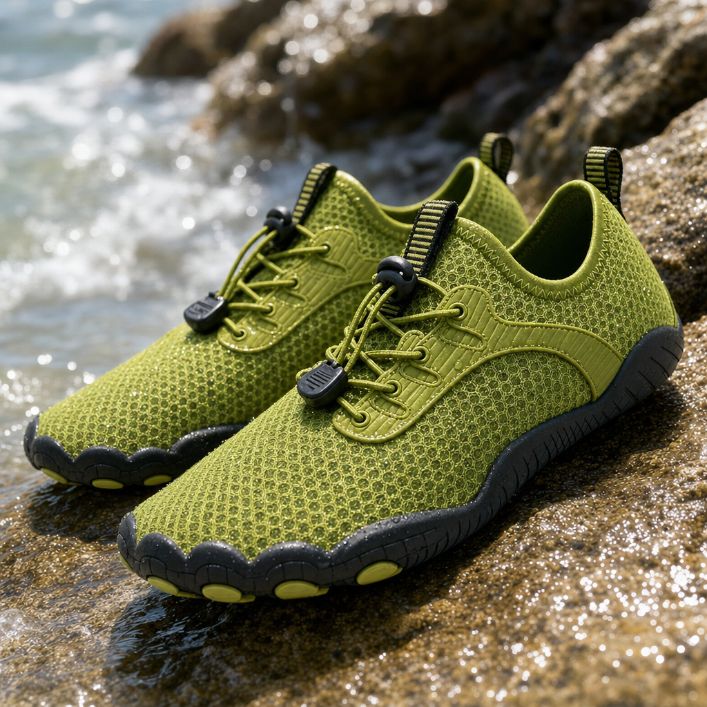 Tidova water shoes mesh upper and grip sole detail