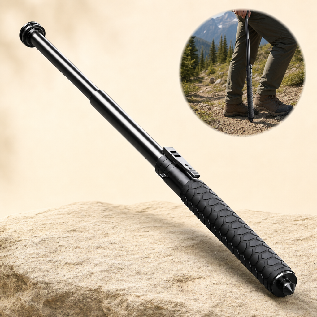 Trekova walking stick on sandstone with in-use inset