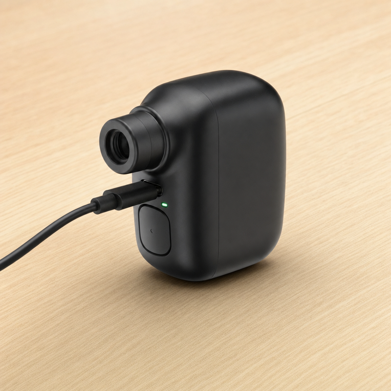 Recharges over USB-C