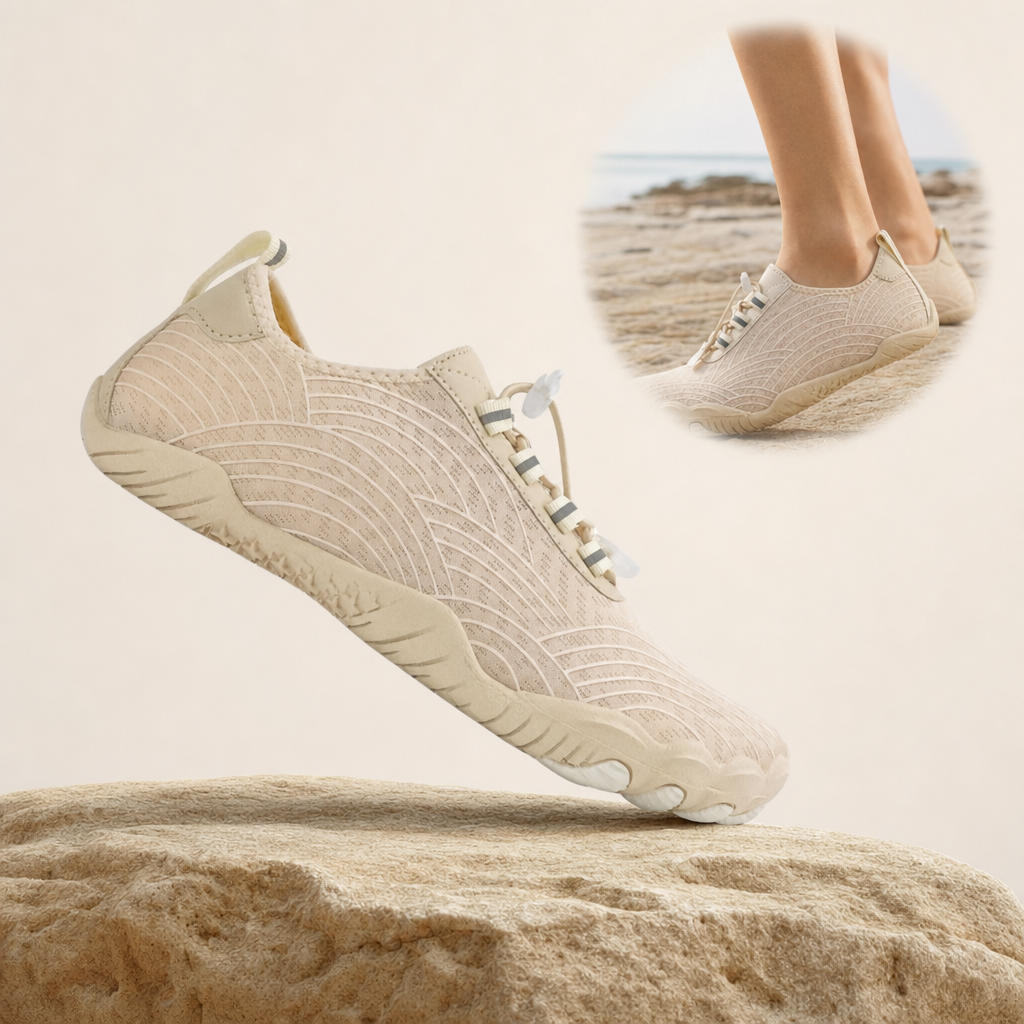 Nubora beige barefoot shoe