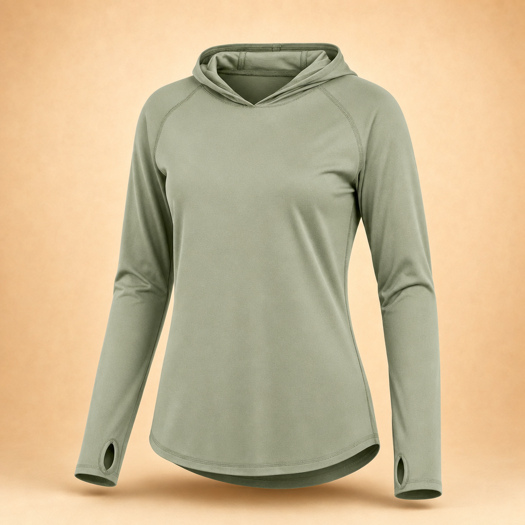 Solira sun hoodie three-quarter view