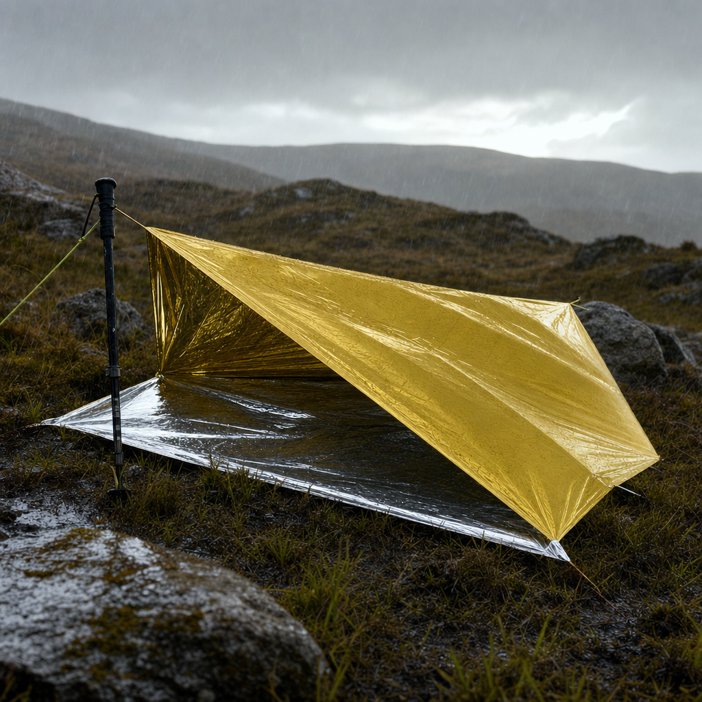 Shelter from wind, rain and ground chill