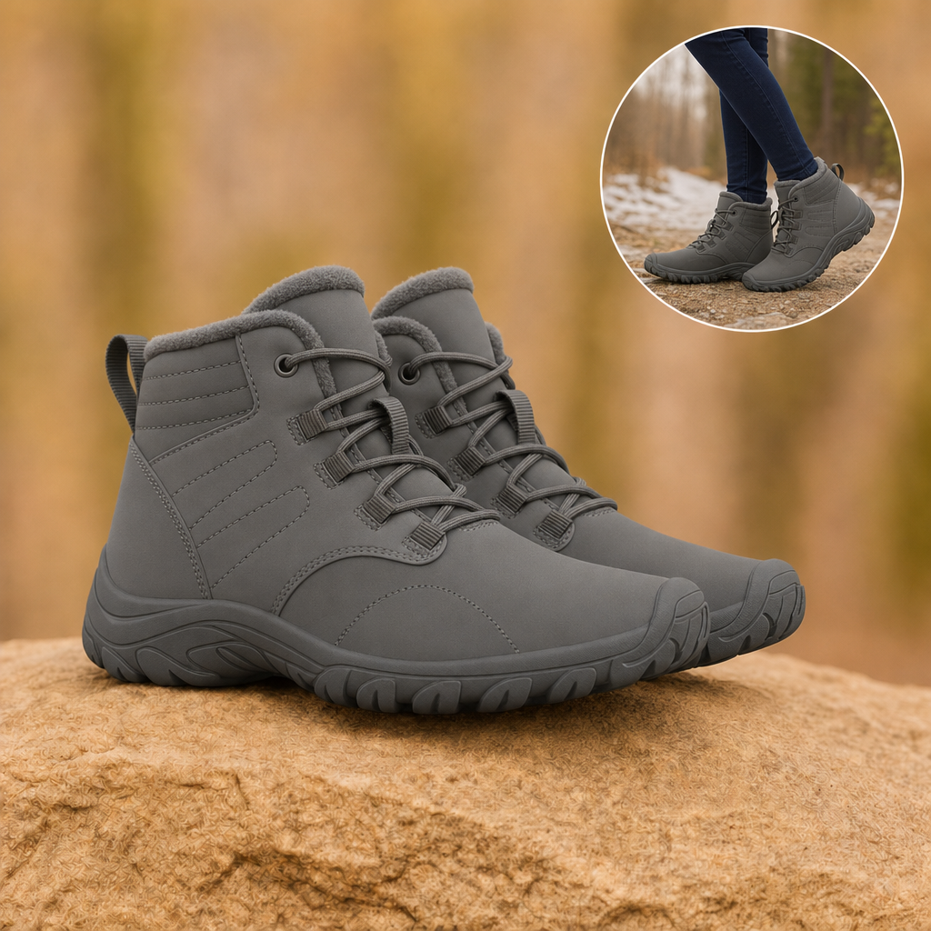 Glacova winter barefoot shoes in Grey