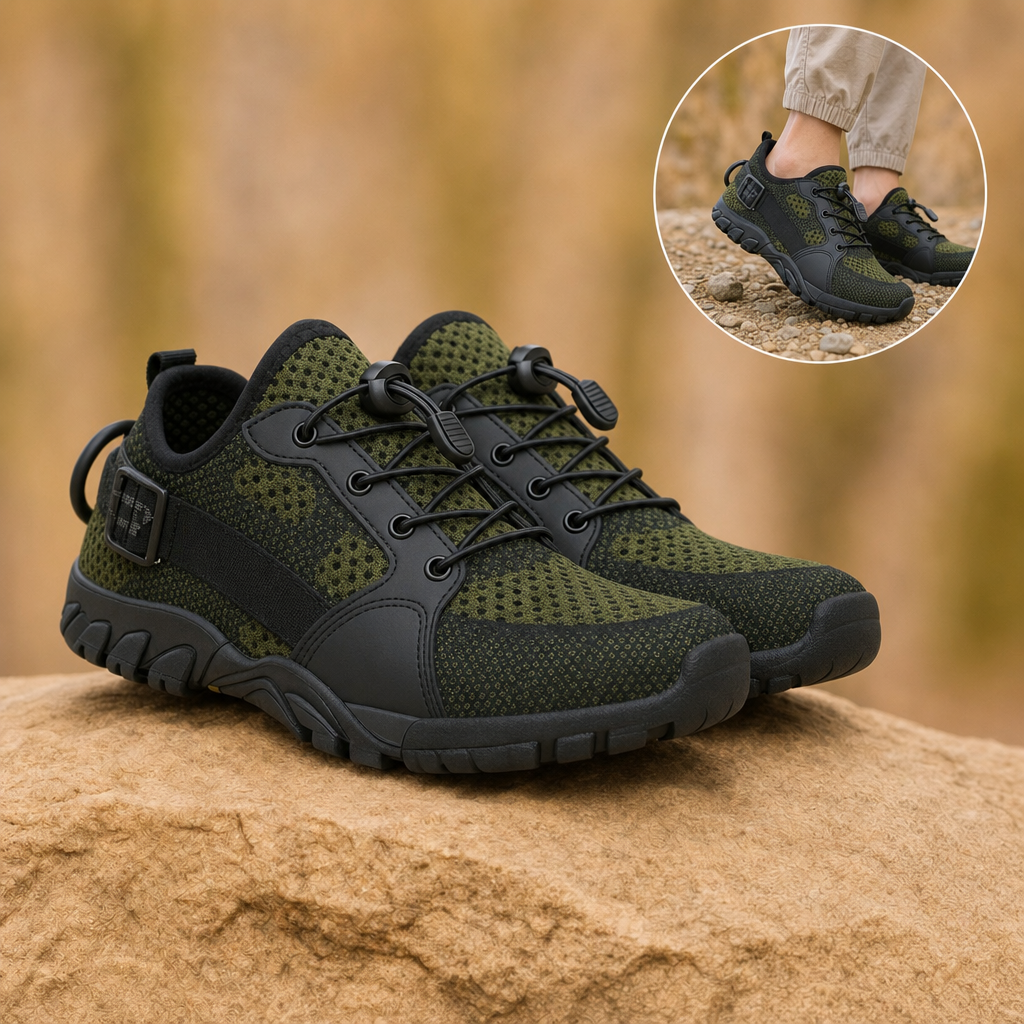 Ambleva walking shoes in khaki green