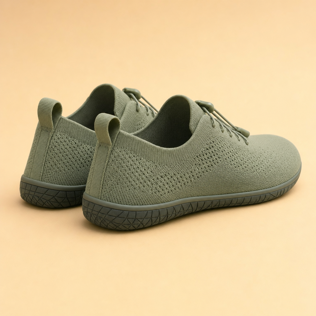 Stridova shoes knit upper and outsole detail
