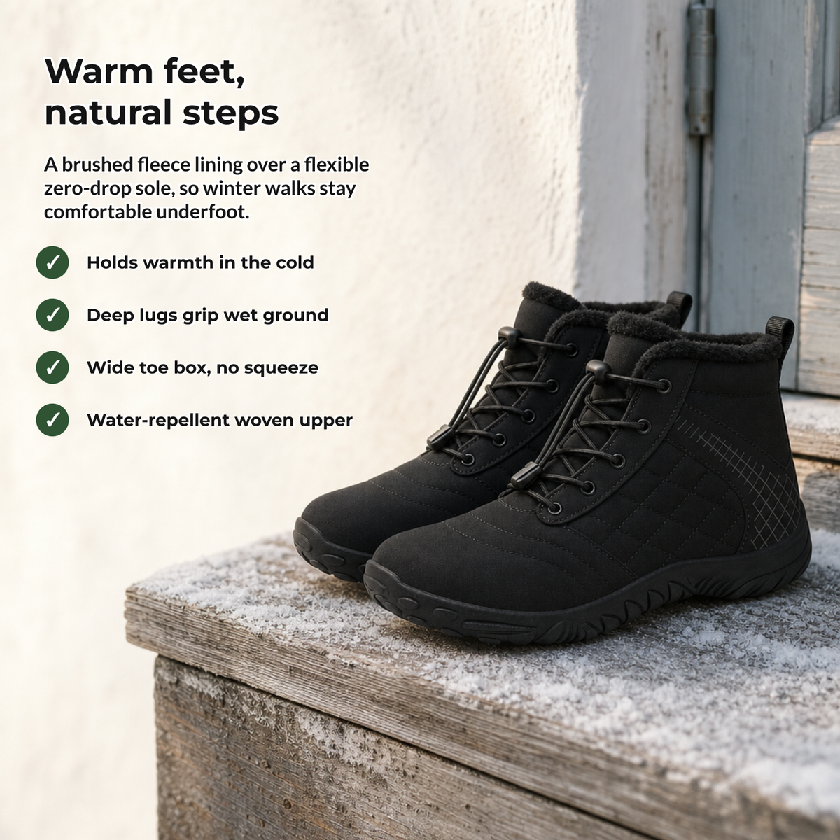 Glacix winter barefoot shoes benefits