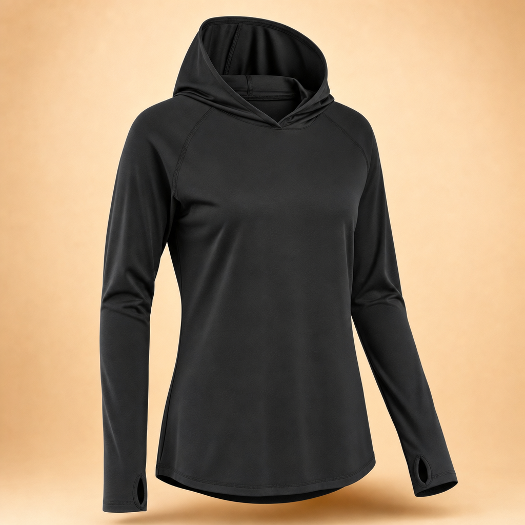 Solira sun hoodie in Black