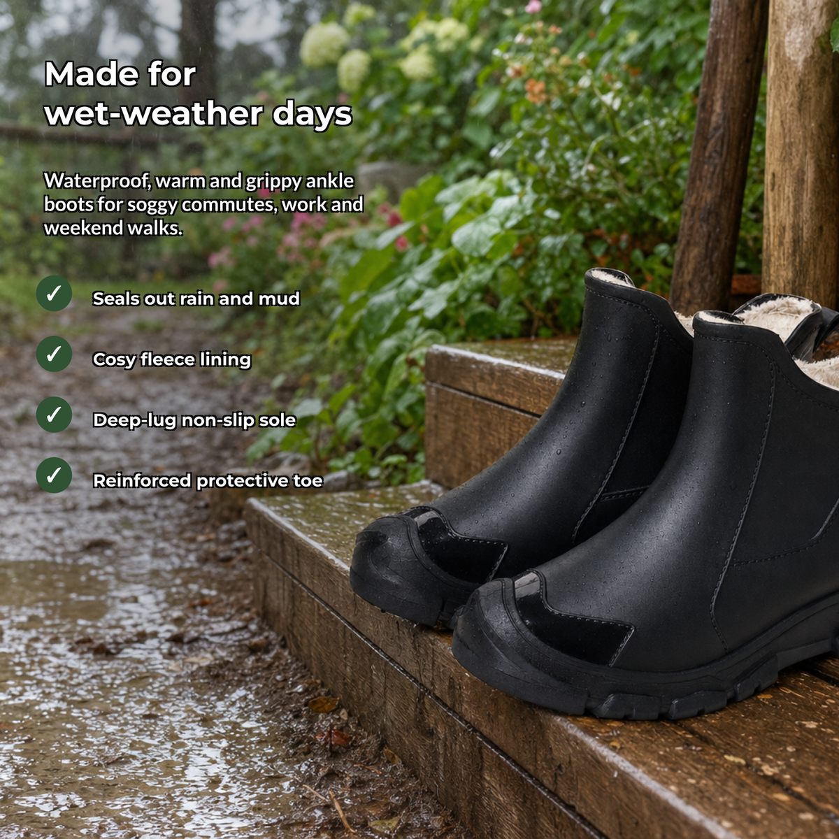 Fenwade benefits: made for wet-weather days