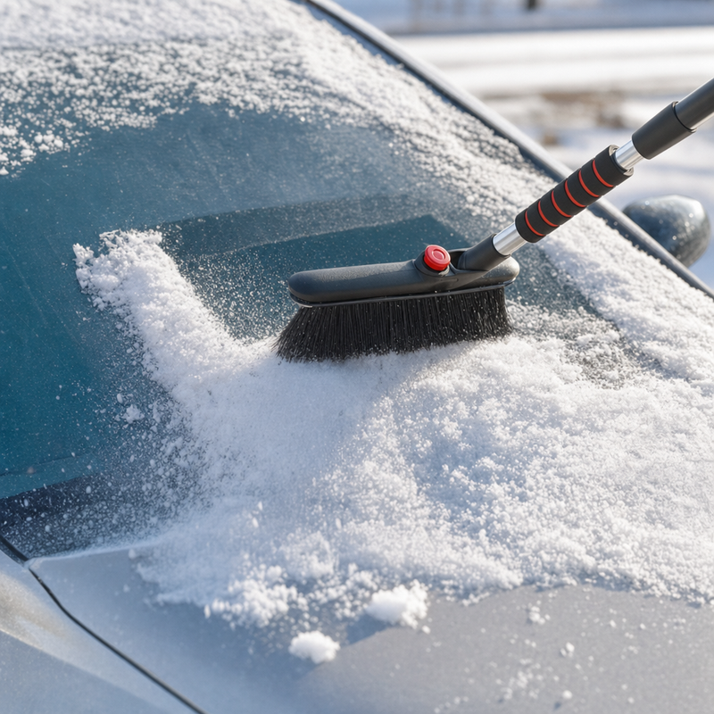 Sweeps snow away