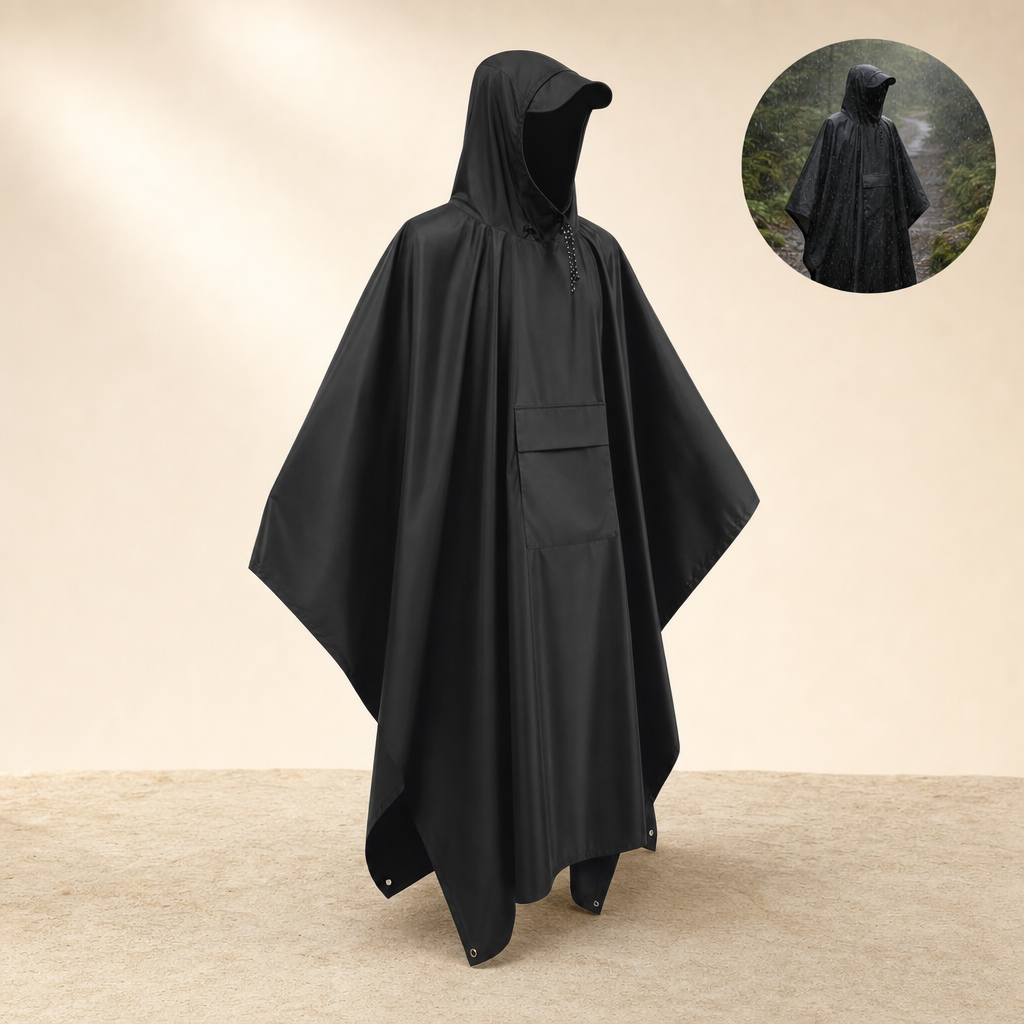 Nimbora rain poncho black listing image