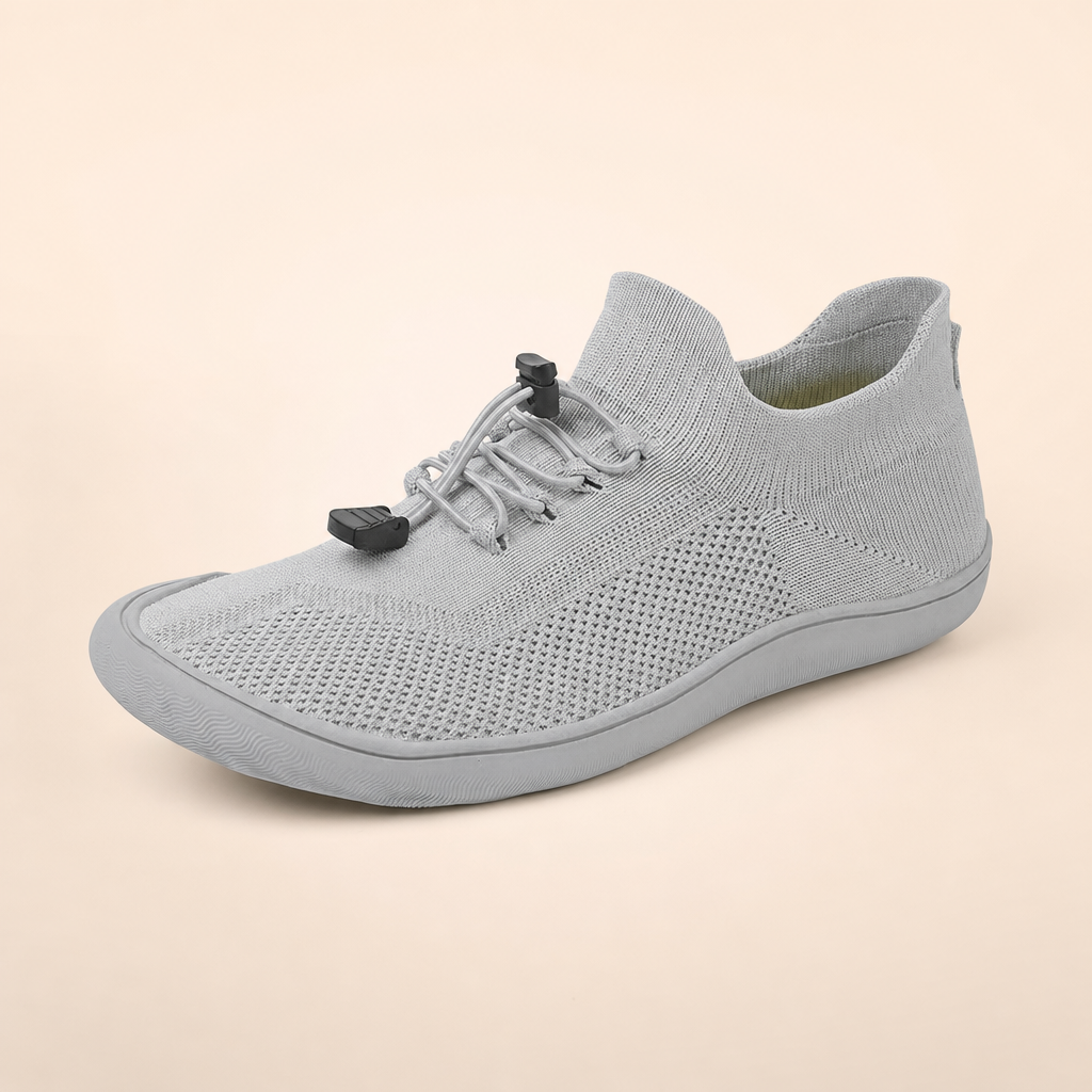 Strova barefoot walking shoes – Ash Gray, studio hero