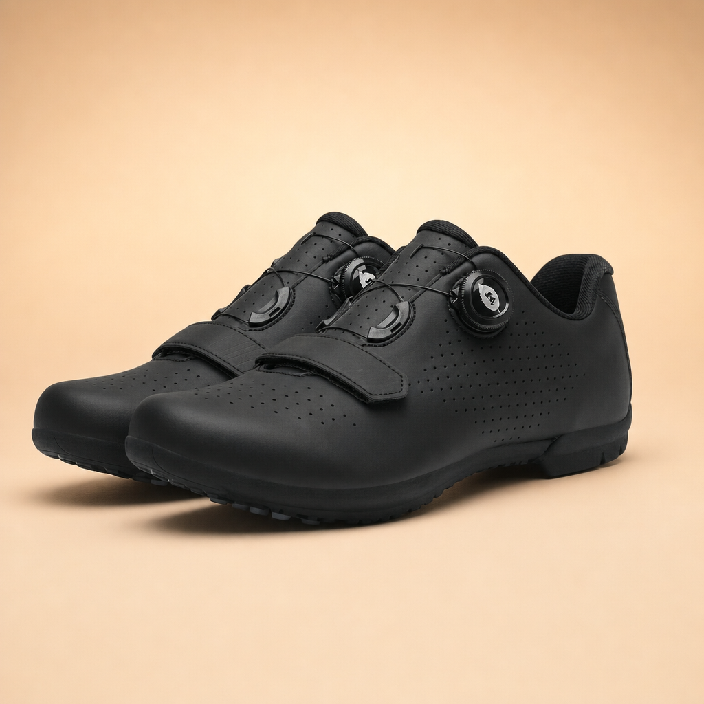 Pedova cleat-free flat pedal cycling shoes in black