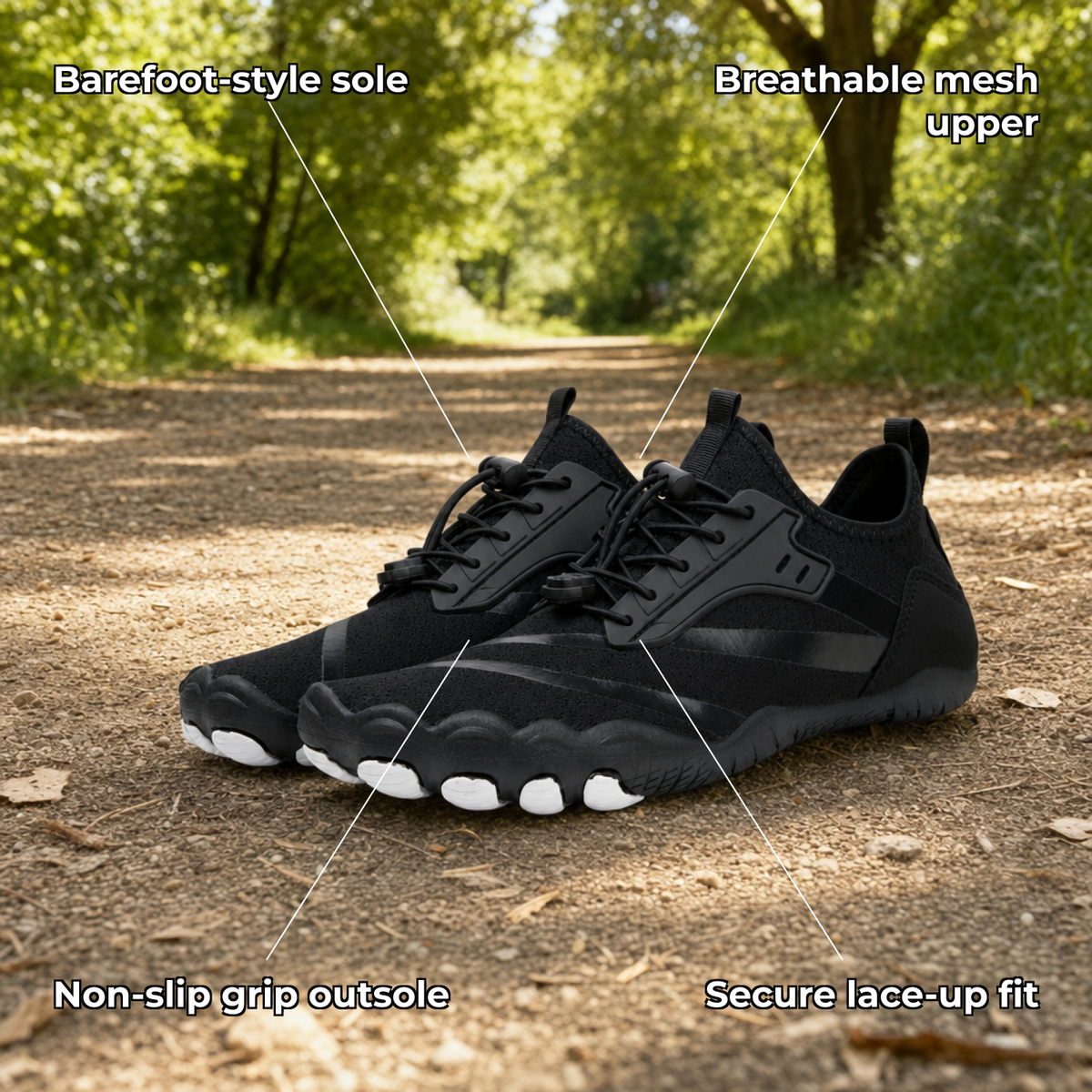 Nimbra barefoot trainers feature highlights