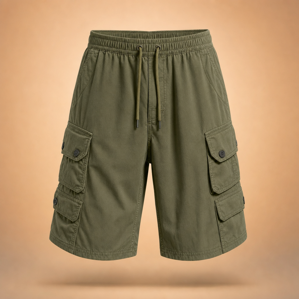 Roventa cargo shorts in Army Green