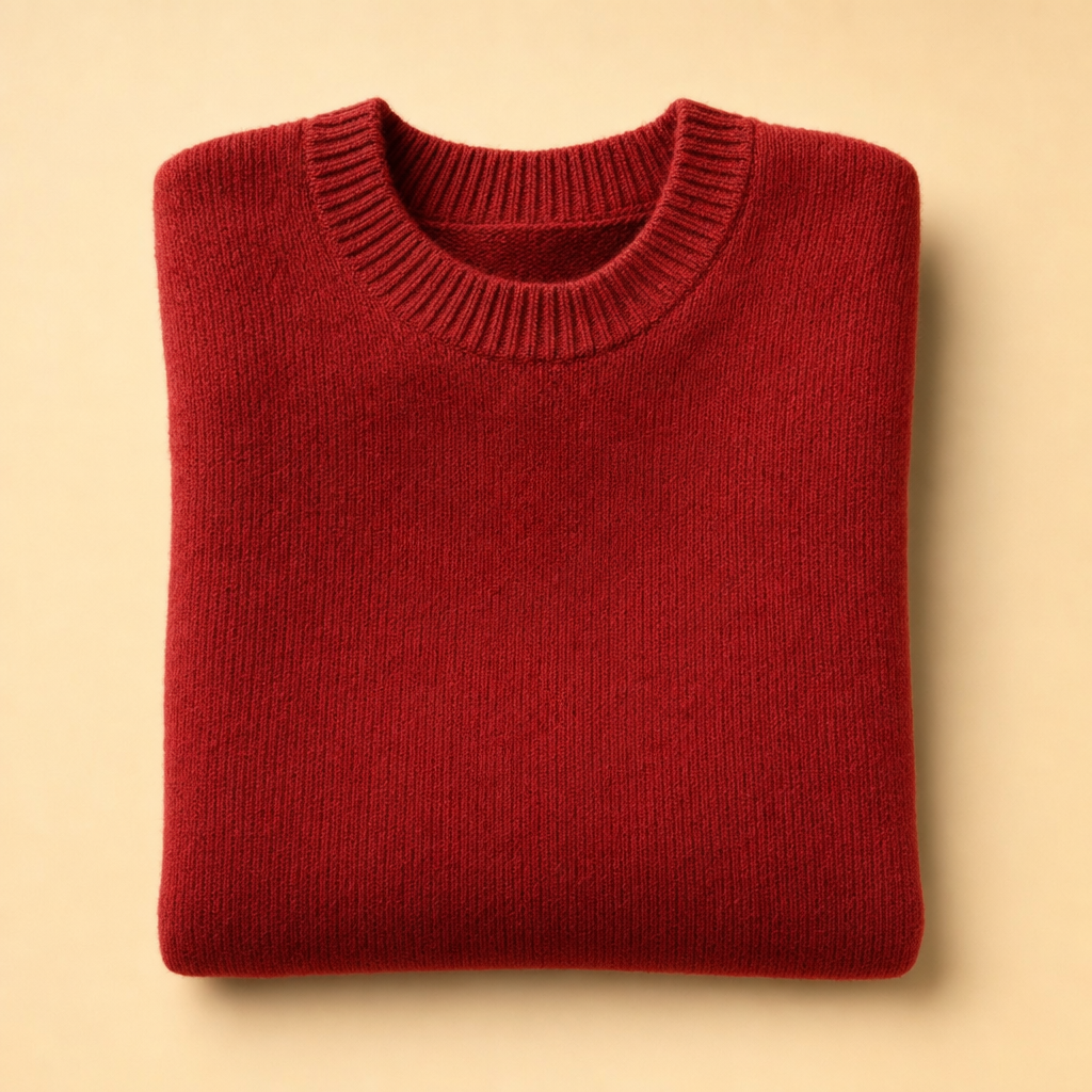 Knitova soft knitted jumper in red