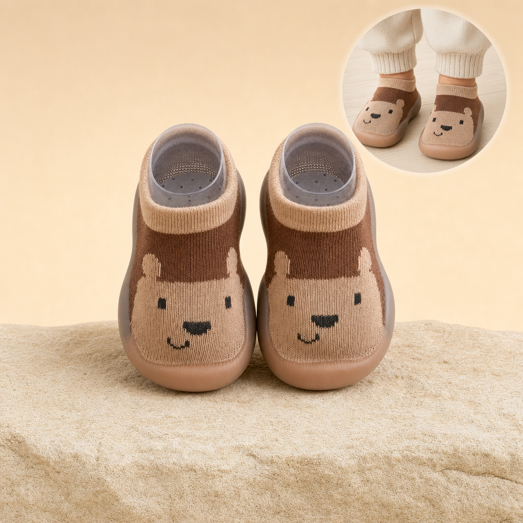 Cubbo baby barefoot shoes – Brown Bear design