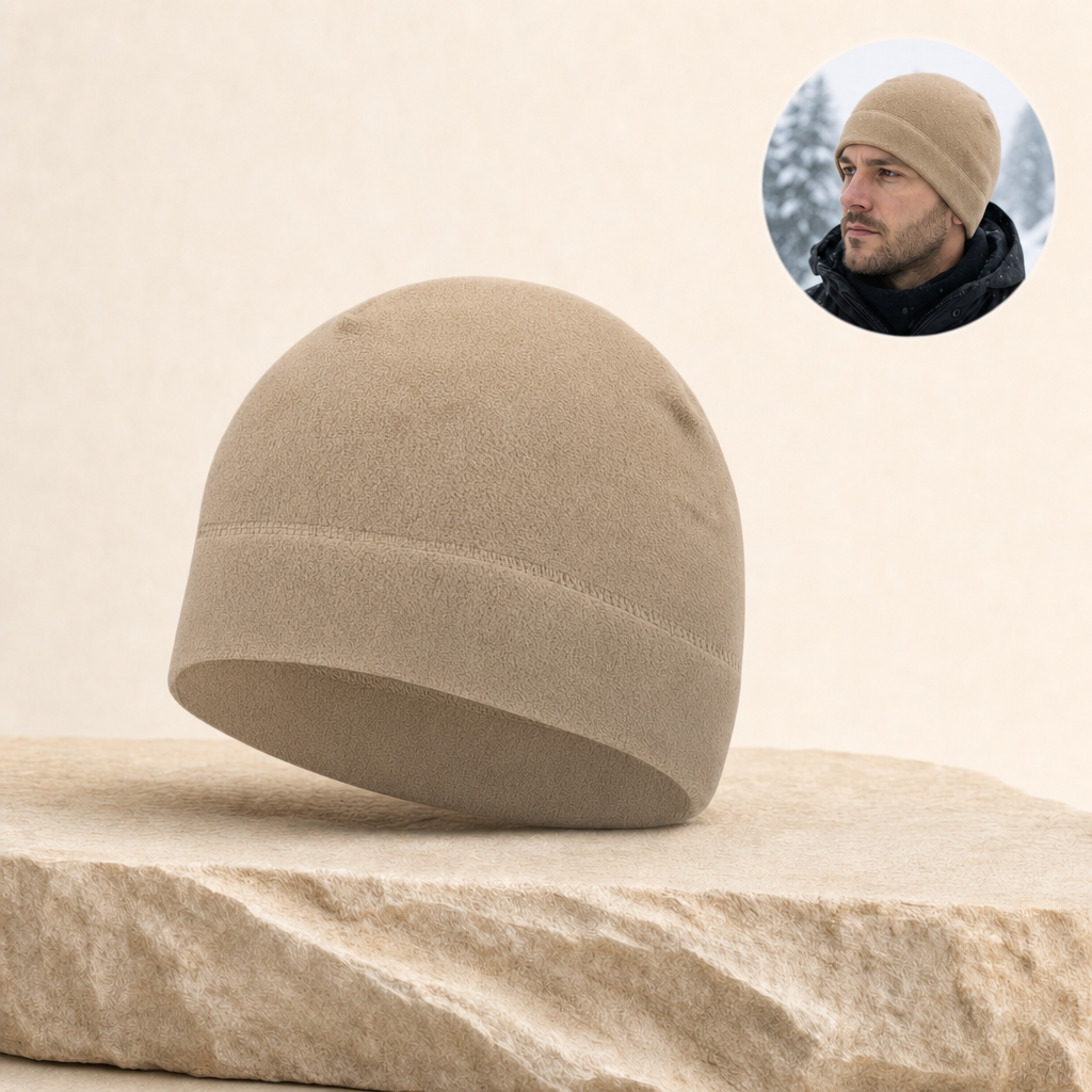 Polara khaki beanie listing