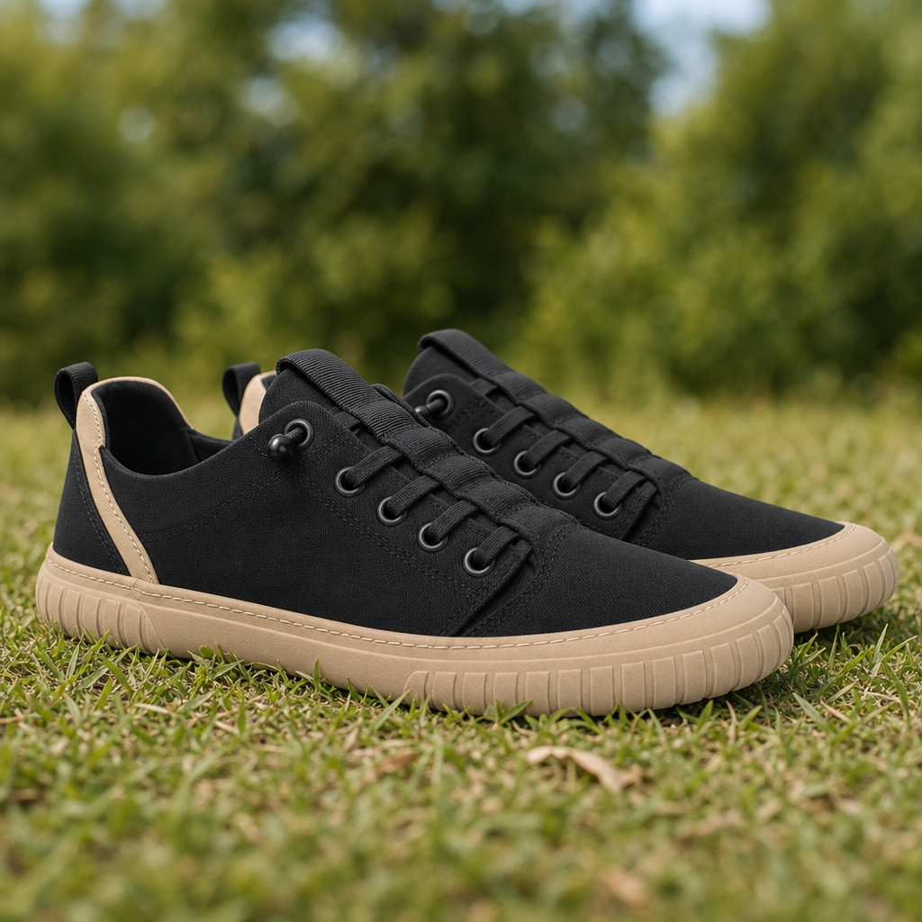 Breathable knit, hard-wearing sole
