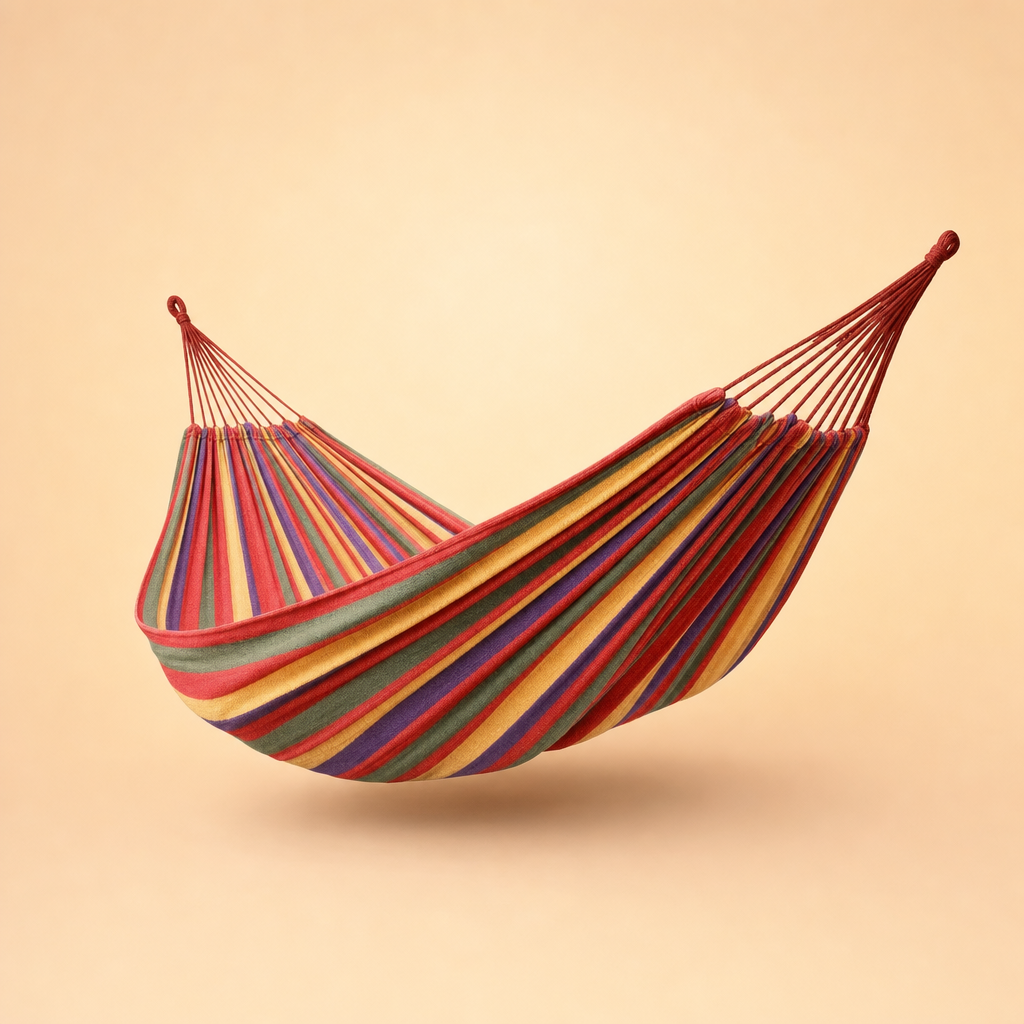 Lounora striped canvas hammock