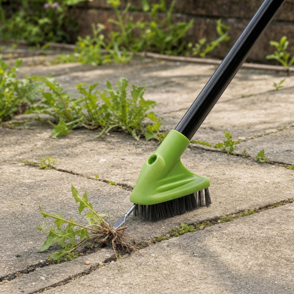 When weeds keep coming back between the slabs