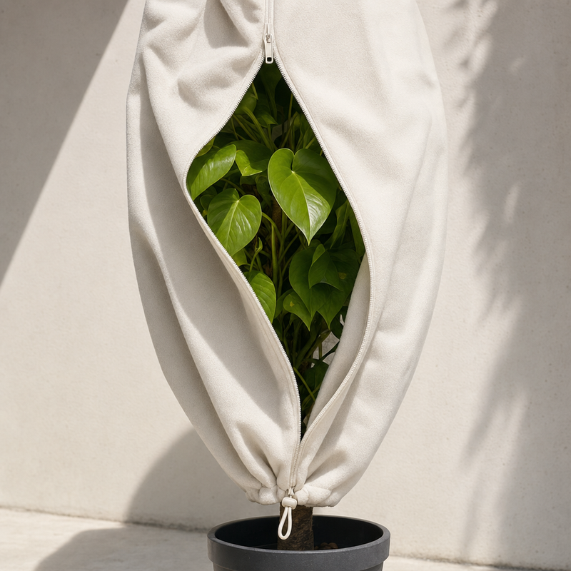 Zip and drawstring