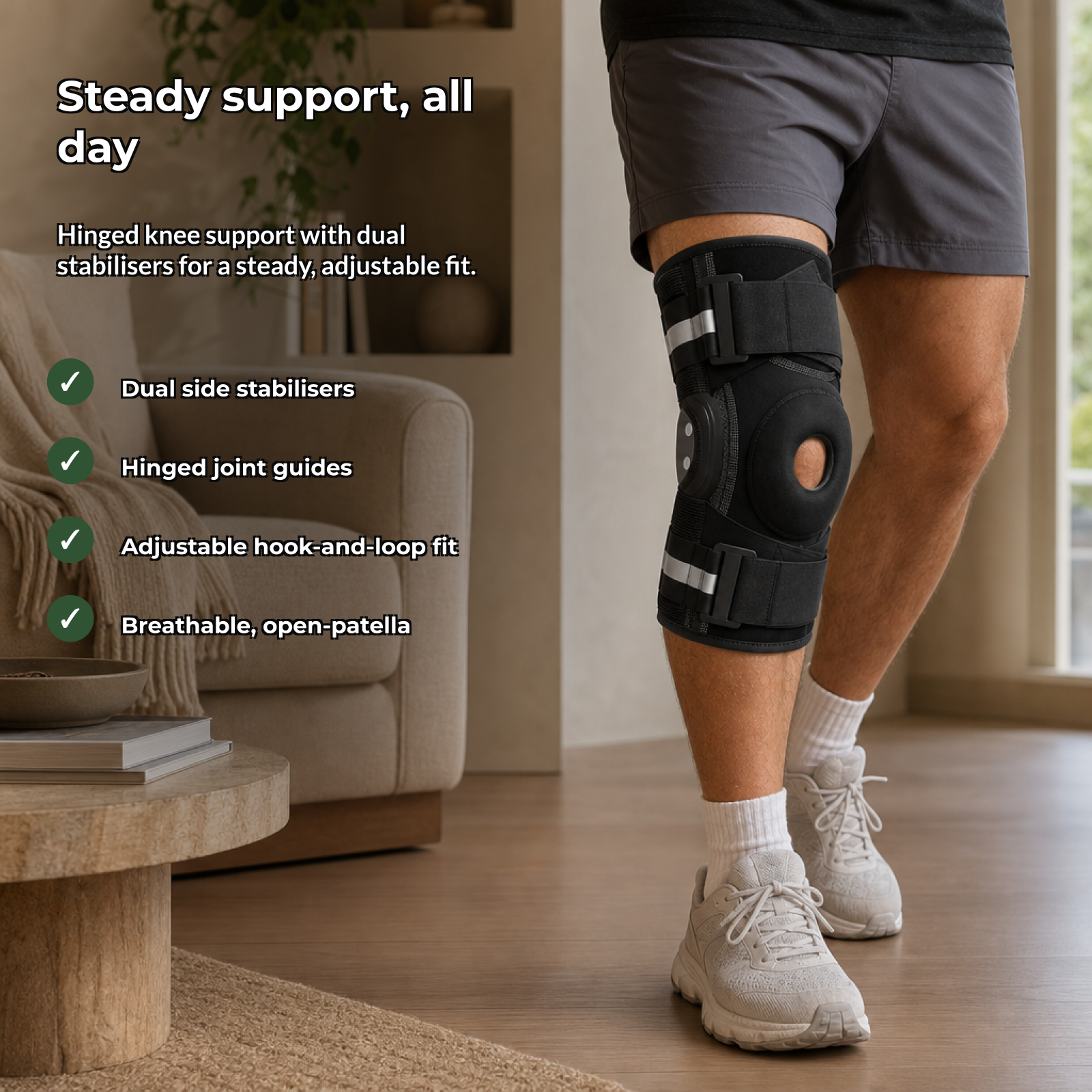 Steadora benefits: steady, adjustable, breathable support