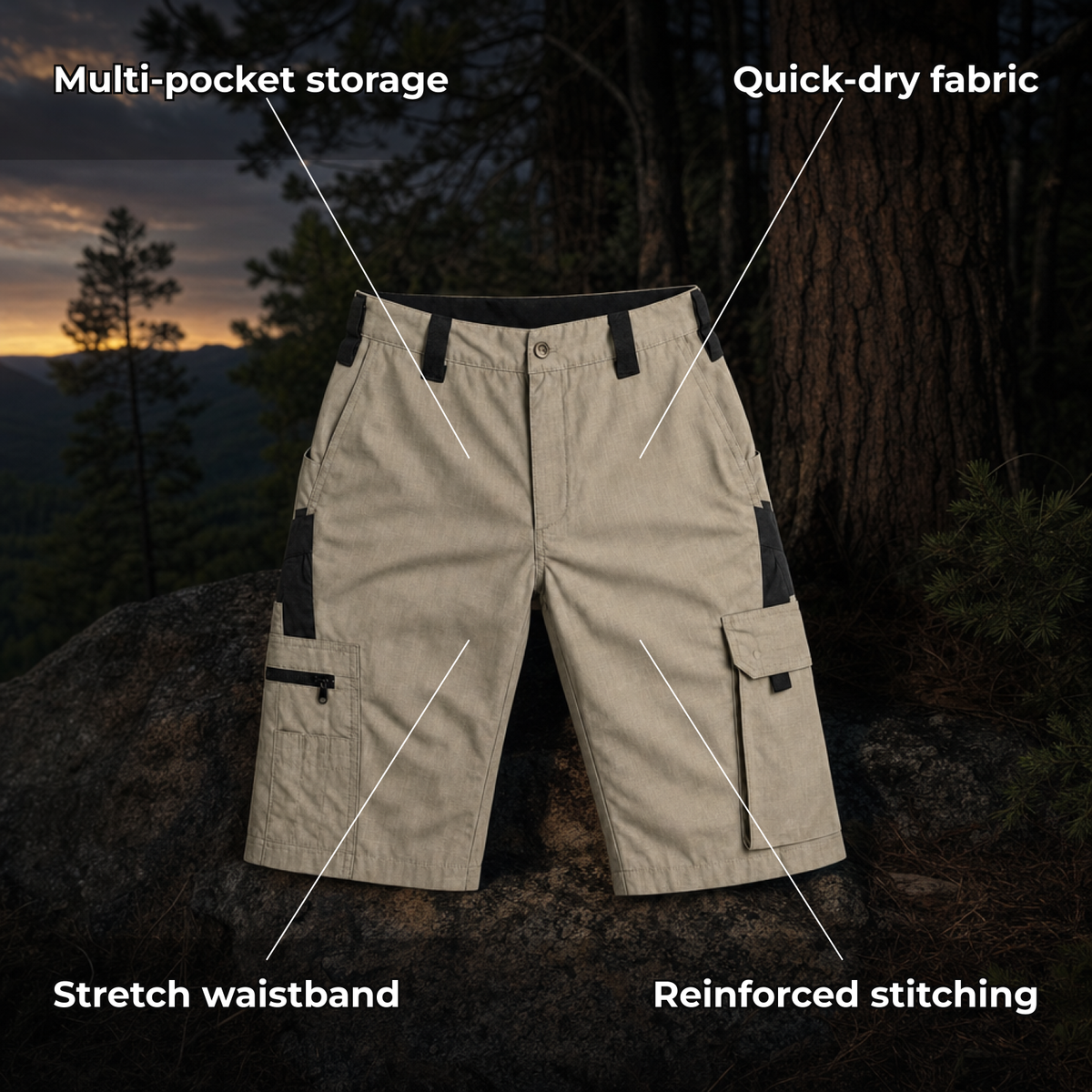 Pockova cargo shorts feature highlights