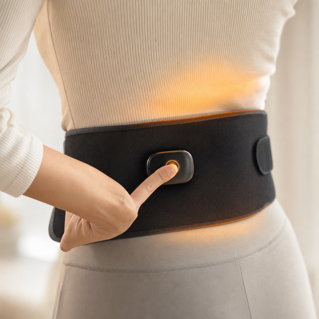 Embera heated back belt - control close-up