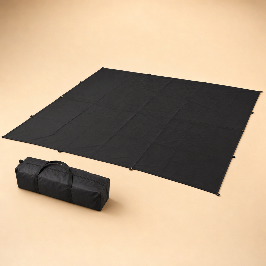 Canora waterproof camping tarp shelter, black