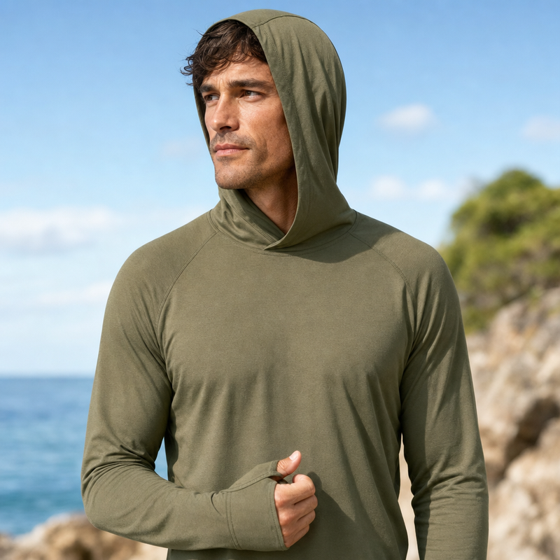 Hood + thumbholes