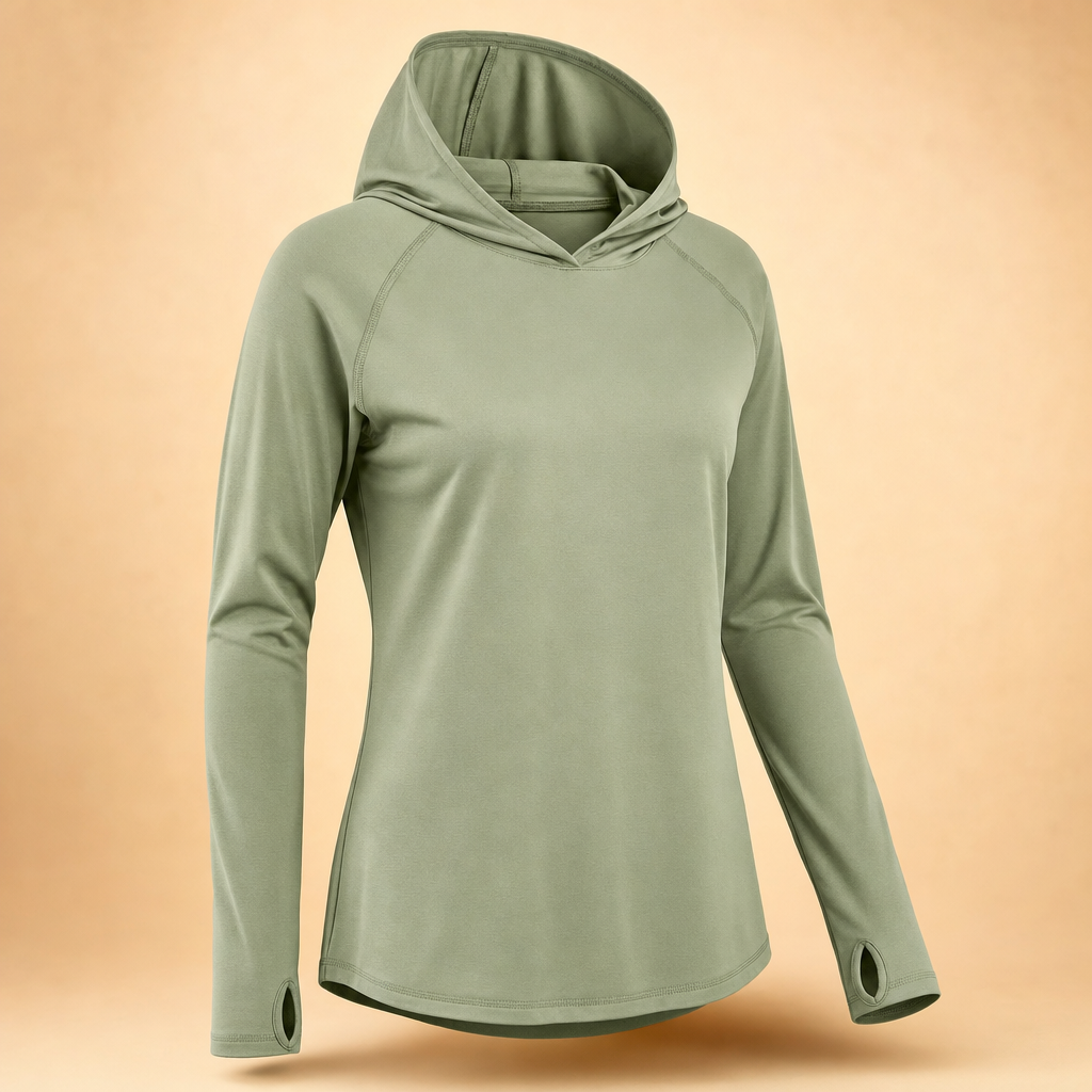 Solira women's UPF 50+ sun hoodie in sage green