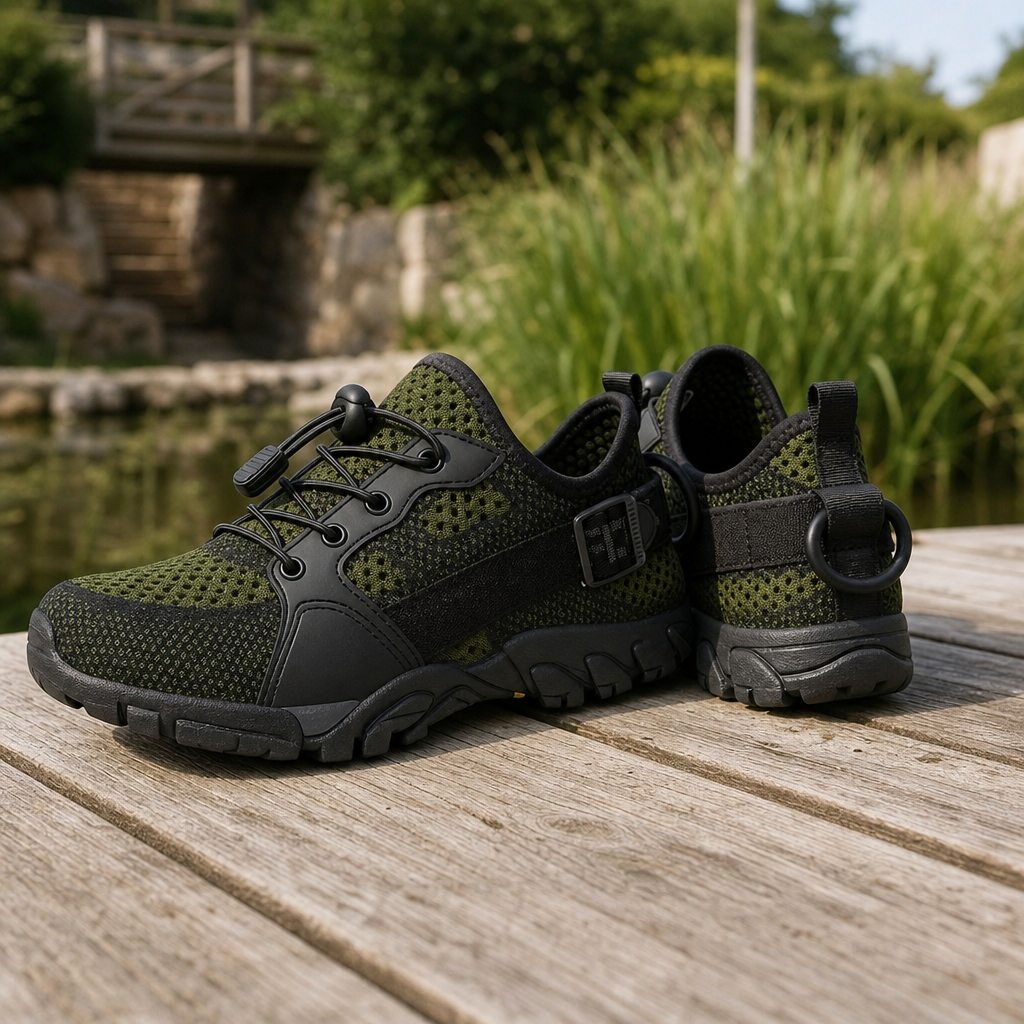 Built from breathable knit and rubber