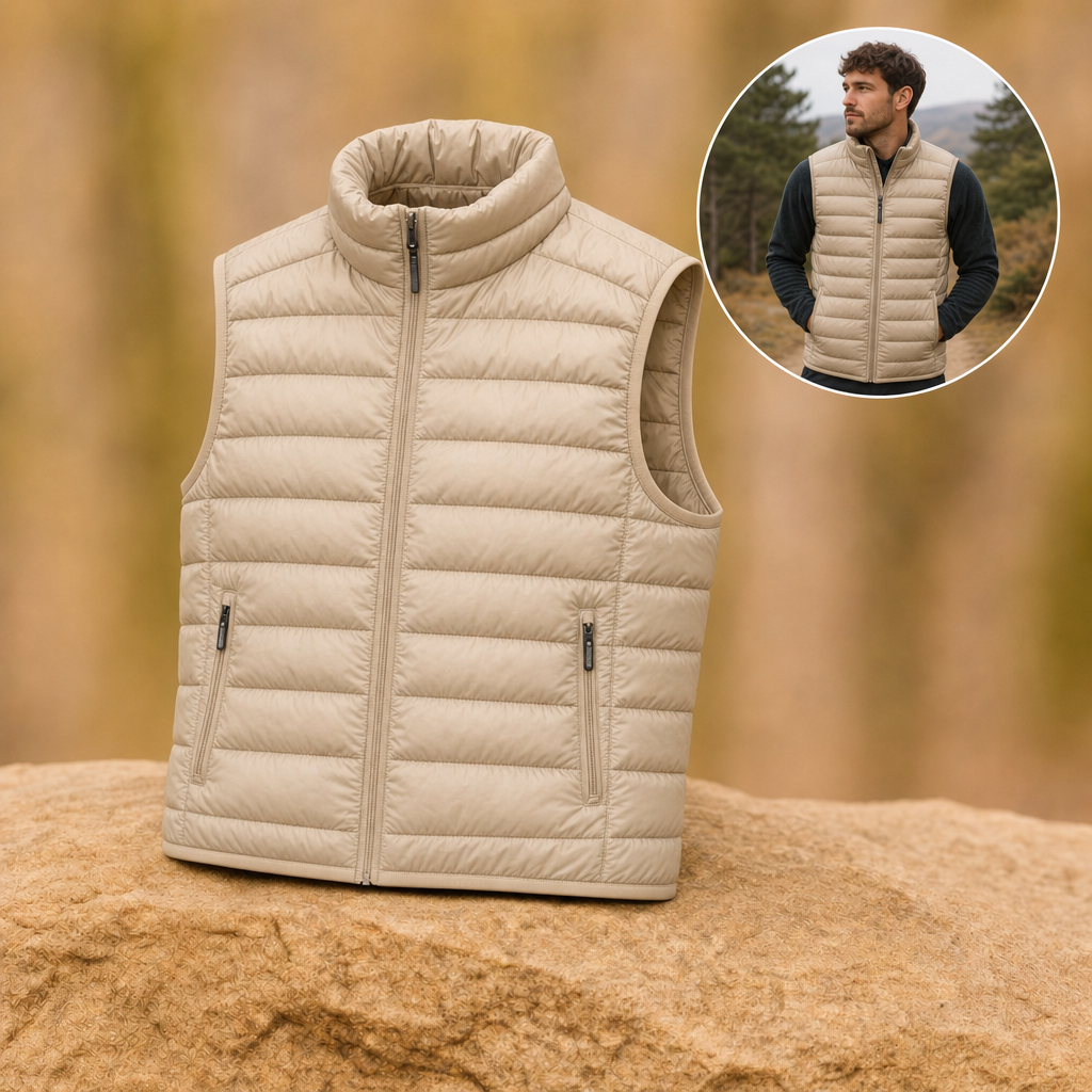 Loftova body warmer in Sand