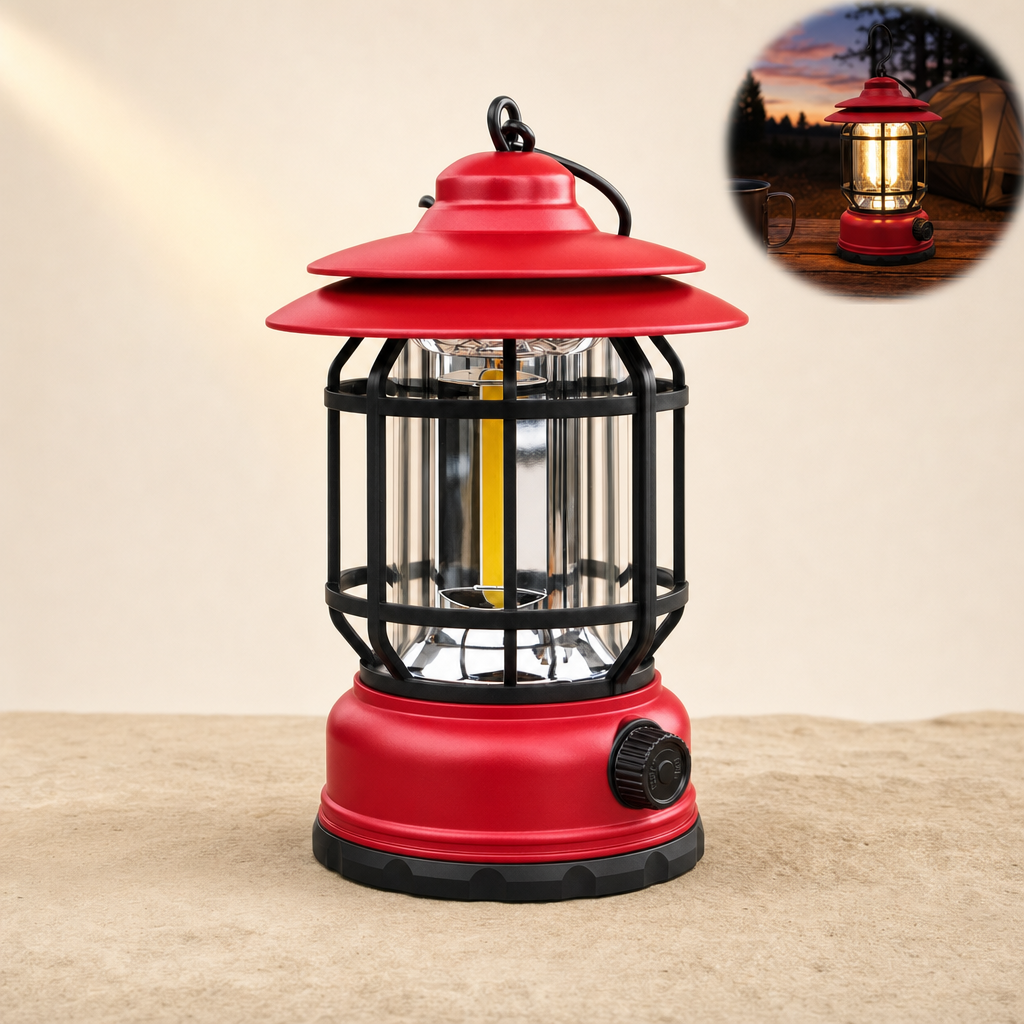 Glowva camping lantern red