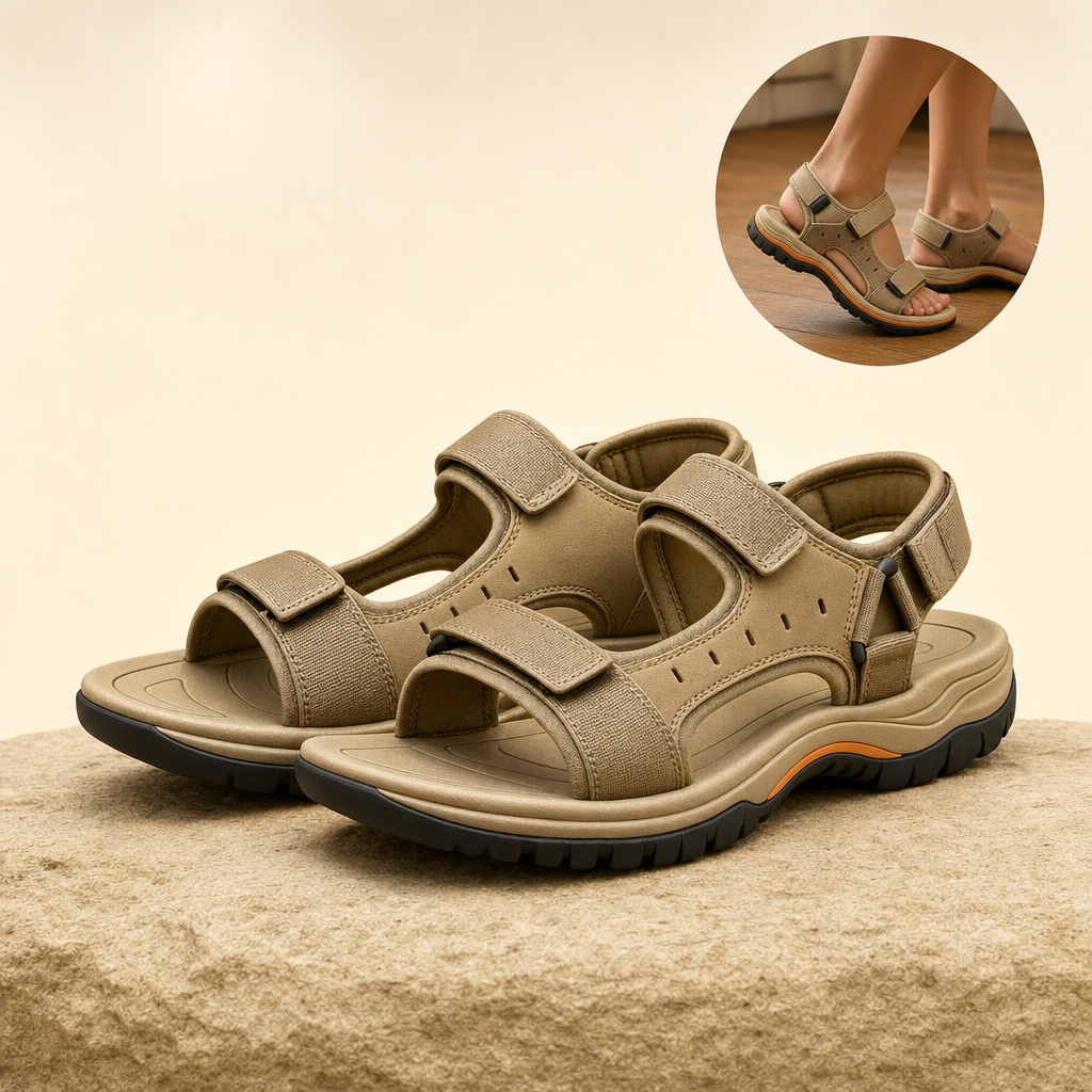 Cushora cushioned sandals in khaki, listing image